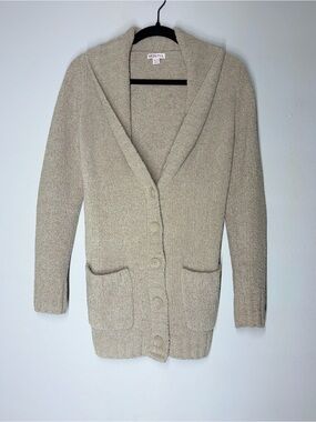 Merona Beige Shawl Collar Button Cardigan